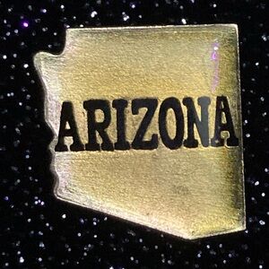 Vintage Enamel Arizona Tourist Travel Lapel Pin